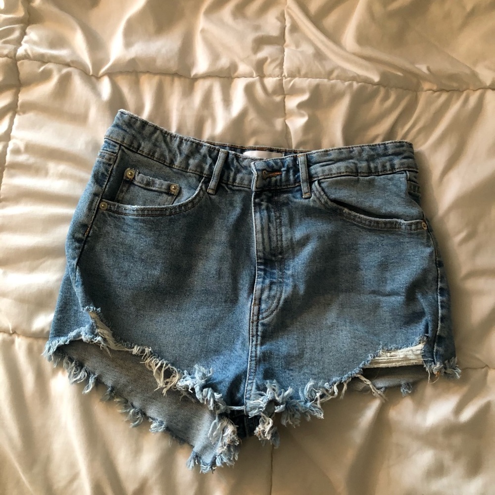 Zara High Waisted Denim Shorts